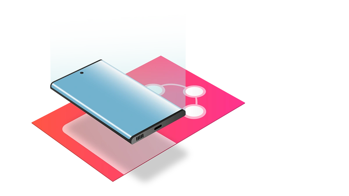 1. Place your phone on the paper